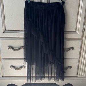 H and M size small black net skirt with half lining